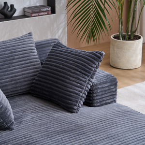 Canapé-lit convertible à assise profonde avec rangement, design compact pour appartement, canapé d'angle moderne rembourré en éponge - Product Image 5