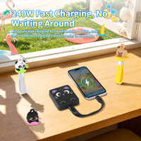 Cadeau d'été : Câble de charge rapide 60W USB C vers USB C, portable et mignon, avec porte-clés ours en peluche et motif animal (motif bouée de natation)