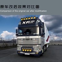 Ensemble de phares LED laser à double lentille modifiés Duff DAF XF105 12V 36W pour camion de logistique