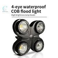 Projecteur LED COB 2-en-1 étanche 400W à 4 yeux pour extérieur, prix usine