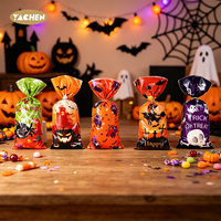Bolsas de Regalo para Halloween YACHEN, Bolsas de OPP para Dulces, 120 Unidades, Cierres de Alambre, 12 Diseños, Venta al por Mayor para Fiestas de Disfraces, Golosinas para Niños