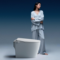 Design moderne Nouveauté 2026 WC intelligent en céramique avec bidet intégré, télécommande, à poser au sol, siphon en S, siège chauffant