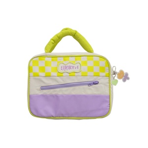 <span class=keywords><strong>Bolsa</strong></span> de cosméticos de lona blanca portátil bordada de gran capacidad para mujer, solución de almacenamiento de herramientas de maquillaje - Product Image 6