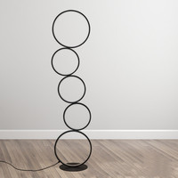 Lampadaire d'angle moderne à LED pour la décoration intérieure avec interrupteur tactile Base d'abat-jour en métal pour le salon et la chambre à coucher