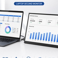 Moniteur portable 14 pouces pour ordinateur portable, 1920x1200 FHD IPS 16:10, double Type-C, écran étendu pour le multitâche