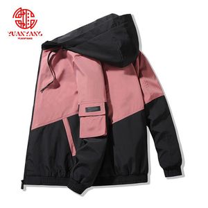 Ropa de primavera y otoño 2021, chaqueta para <span class=keywords><strong>hombre</strong></span>, talla <span class=keywords><strong>4XL</strong></span>, prendas de vestir, Abrigo acolchado con capucha, <span class=keywords><strong>Parka</strong></span> delgada, chaqueta estampada de moda con capucha para <span class=keywords><strong>hombre</strong></span> - Product Image 2