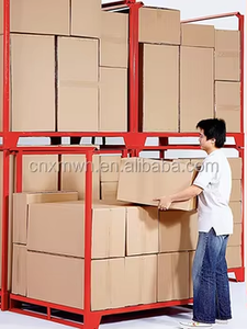 Estante de almacenamiento de mercancías portátil recubierto de polvo apilamiento utilizado con diseño de palé para un uso eficiente en el almacén - Product Image 5