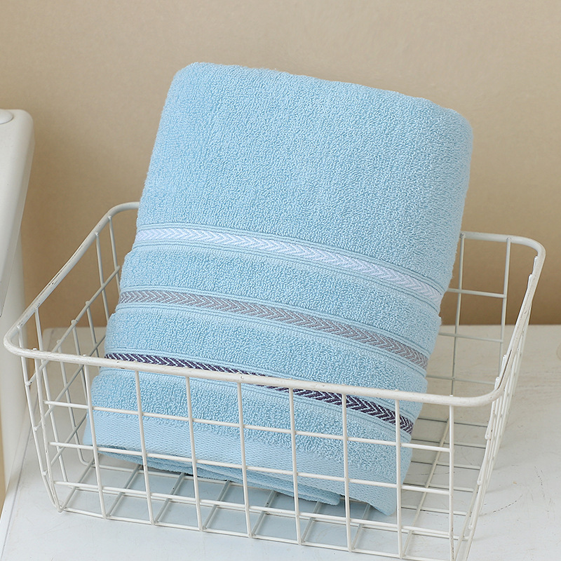 Blue bath towel for human body