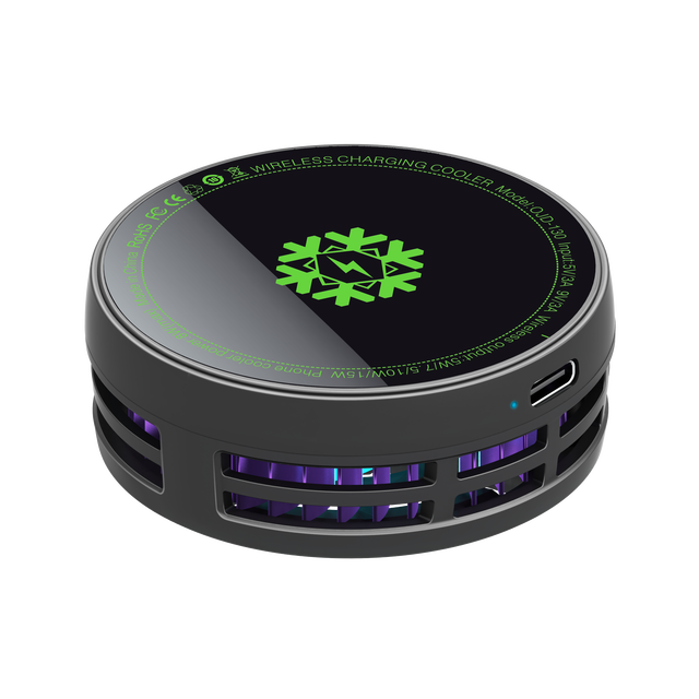 Magnetic Wireless Cooling Charger,15W Fast Wireless Charging Pad with Built-in Fan,Compatible with iPhone Series