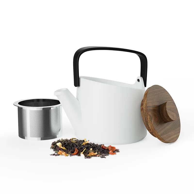 Dipo bule de chá personalizado de 800 ml, bule de chá feito sob encomenda com infusor de aço inoxidável, bule de folhas soltas e florescentes