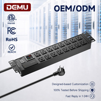 Barre d'alimentation PDU 16 prises US 15A avec interrupteur de surcharge, protection 3900J, mesure de puissance couleur intégrale, équipement de distribution d'énergie