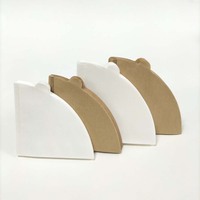 Filtres à café en papier coniques écologiques en pâte de bois naturelle, compatibles avec les cafetières à filtre, supportant l'emballage personnalisé pour le café pour-over, origine Chine, marque OEM