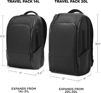 Sac à dos pour ordinateur portable extensible et antivol pour l'extérieur Sac pour étudiant Sac de voyage à main Sac à dos étanche pour ordinateur portable pour hommes d'affaires