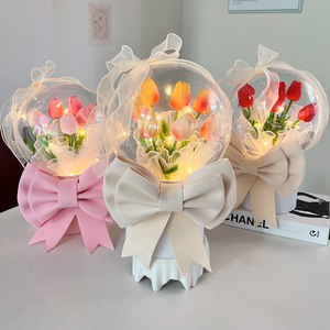 AYOYO festa della mamma regali stile <span class=keywords><strong>speciale</strong></span> tulipano acrilico Bobo palla rotonda fiore artificiale - Product Image 6
