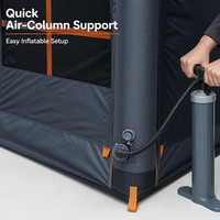 Tente de glamping gonflable de luxe quatre saisons pour 3-4 personnes, en tissu Oxford imperméable, installation automatique, portable, pliable et respirante