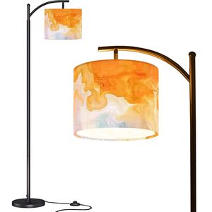 Lámpara De Pie ajustable para decoración moderna del hogar, lámpara de pie de arco de sala de estar personalizada para impresión, dormitorio, oficina, E27, tipo Base, tambor, MOQ 1 - Product Image 2