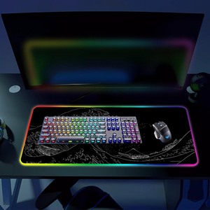 Alfombrilla de Ratón para Juegos RGB con Diseño de Olas Japonesas, Tamaño Extendido Grande, Base de Goma Antideslizante, Alfombrilla de Ratón LED para <span class=keywords><strong>PC</strong></span> y Juegos - Product Image 6