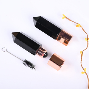 Flacon roll-on d'huile essentielle en cristal naturel, pointe en quartz rose, roll-on de parfum en pierre précieuse pour l'aromathérapie et le massage - Product Image 1