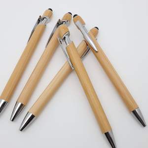 قلم حبر جاف من الخيزران الصم 2 في 1 مع شعار مخصص أدوات مكتبية ترويجية بالجملة للإعلانات قلم هدايا - Product Image 5