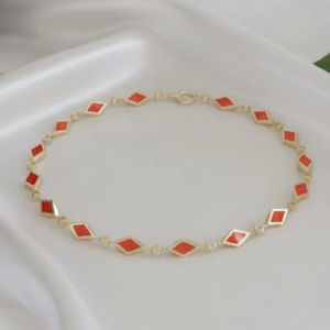 Pulsera de Diamantes con Esmalte Radiante en Oro de 14 Quilates - Product Image 1