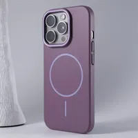   Coque rigide ultra-fine mate en PC pour iPhone 17 16 15 14 13 12 11 Pro Max, compatible chargeur magnétique sans fil, translucide