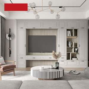 Mueble de TV de Lujo de Alta Gama, Sofisticado Gabinete de Madera y Aluminio con Elevador de TV Oculto, Muebles para Sala de Estar - Product Image 2