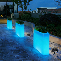 Jardinière écologique IP54 étanche avec télécommande, pot à fleurs LED à changement de couleur, matériau PE, jardinière intelligente, décoration de jardin d'intérieur