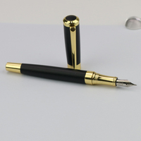 Stylo plume en métal couleur or rose de luxe plumes logo personnalisé cadeau d'affaires stylo plume encre