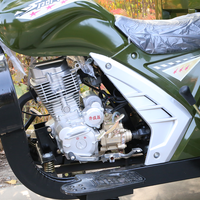 Tricycle à essence Zongshen 200cc avec benne haute, tricycle de livraison, moto-camionnette à ordures pour le déblaiement des débris de construction