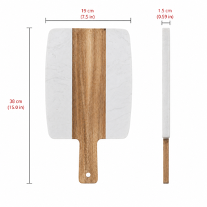 Planche à charcuterie en bois d'acacia avec gravure laser personnalisée et marbre pour les magasins de fromages, les brunchs, les cafés et les stylistes culinaires - Product Image 2