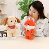 Peluche Animale Mignonne de Dessin Animé avec Bandana, Ours, Lapin, Renard, Pingouin, Mouton, Chien, Chat en Peluche Douce, Jouet MaiYouTu 31-50cm Rempli de Coton PP