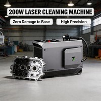 Système Elite Pro 200W, unité de traitement de surface au laser à fibre pulsée, écran tactile rotatif intelligent, fonctionnement Pro HF LASER