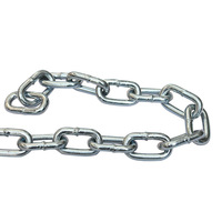 Cadena de eslabones de acero dulce galvanizada Cadena transportadora soldada de estructura ordinaria media