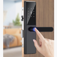 Serrure de porte intelligente en alliage d'aluminium avec mot de passe numérique, carte mémoire, NFC, Wi-Fi, empreinte digitale, serrure intelligente TTlock en laiton et aluminium