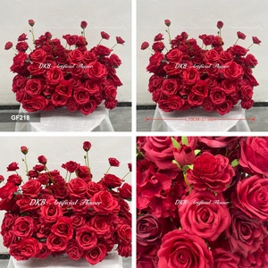 Arreglos Florales Artificiales Personalizables al por Mayor para Bodas, Hilera de Rosas de Seda, Estilo Moderno, Decoración para el Día de San Valentín - Product Image 3