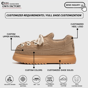 Chaussons d'hiver personnalisés 2026 pour hommes et femmes avec logo, chaussures plates <span class=keywords><strong>femme</strong></span>, pantoufles marron, pantoufles pour l'hiver - Product Image 2