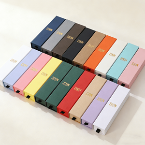 Boîte à bijoux en carton avec tiroir coulissant pour colliers longs – Organisateur de rangement durable, idéal pour l'affichage en magasin - Product Image 1