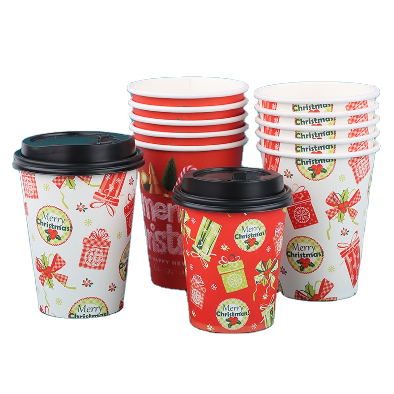 Wholesale Custom Logo Printing Pattern Paper Cups Coffee Cup Single Wall Paper Cup