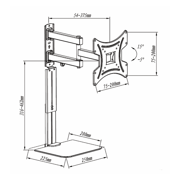 Office Use 360 Degree Swivel Rotating Desk LCD VESA Computer Bracket TV Mount Monitor Screen Stand Tv Holders