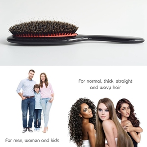 Brosse à cheveux professionnelle personnalisée pour démêler les cheveux avec des poils de sanglier pour les extensions de cheveux et les perruques - Product Image 5