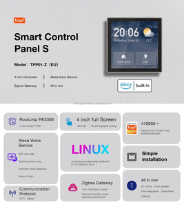 <span class=keywords><strong>3</strong></span> Gang Tuya Wireless Smart Home <span class=keywords><strong>Zigbee</strong></span> Gateway 4 pouces Tuya Smart Central Control Panel Switch Wall Panel IR Controller - Product Image 5