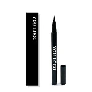 En çok satan uzun ömürlü su geçirmez sıvı Eyeliner kalemler kadınlar için özel etiket siyah göz kalemi
