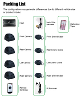 Caméra d'image de recul HD 3D 360, caméra Surround View pour camion, système MDVR