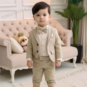 Custom Clothing <span class=keywords><strong>Manufacturers</strong></span> Wedding Suits for Baby Boys Outfits Roupa infantil para crianças 2 Sets Gentleman Wear Baby Suits - Product Image 5