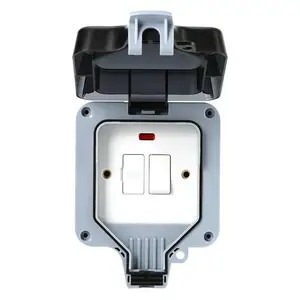 IP66 Wasserdichter Schalter Socket Box Elektrisch Wetterfest Outdoor Smart Switched Power Double Socket Plug Cover
