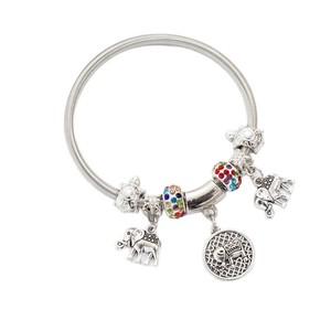 Fashion <b>Beaded</b> <b>Bracelet</b> Tibetan Silver Zircon Animal Charm Women's Gift Jewelry - Product Image 5