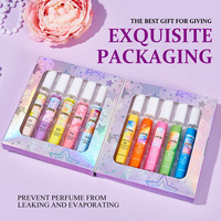 Coffret Cadeau de Parfum Floral Luxueux Sans Alcool, Parfum Longue Durée, Vaporisateur pour le Corps et les Cheveux pour Femmes
