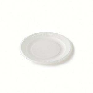 Conteneur alimentaire rond blanc en canne à sucre recyclé, biodégradable et compostable de haute qualité, assiette de 9 pouces - Product Image 1