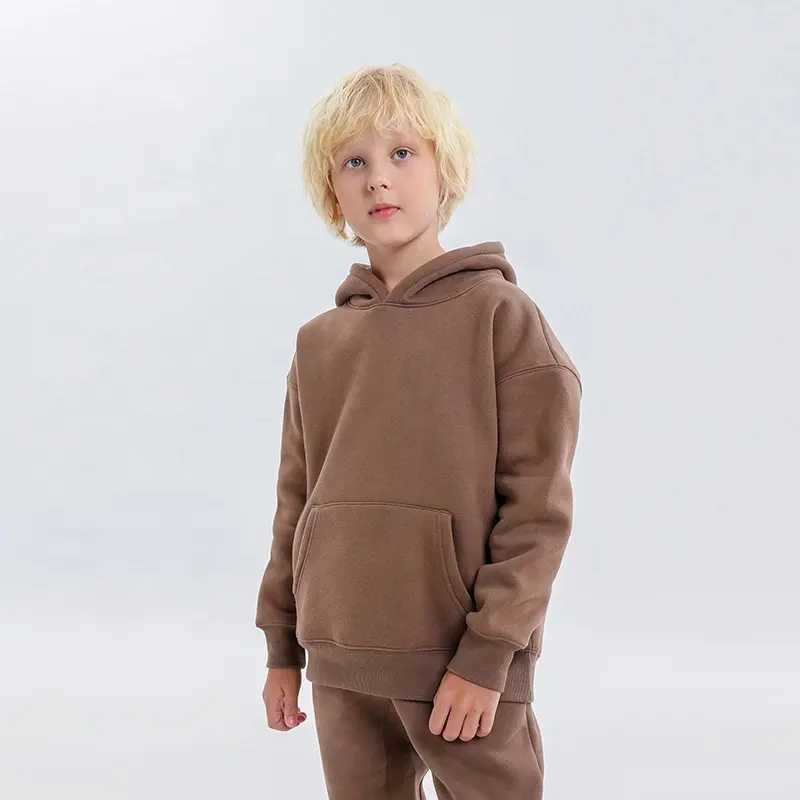 95% cotton kids blank hoodie 350gsm fleece children's hoodie winter hoodies for boys