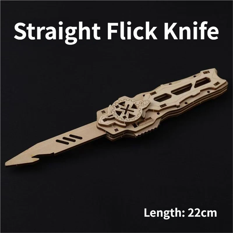 มีดฟลิกลำตัวตรงทำจากไม้